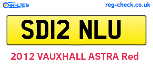 SD12NLU are the vehicle registration plates.