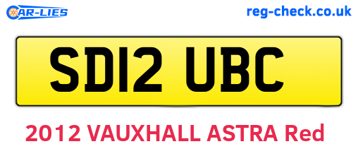 SD12UBC are the vehicle registration plates.