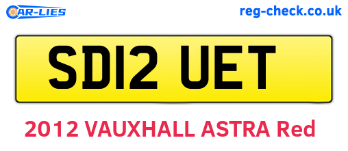 SD12UET are the vehicle registration plates.