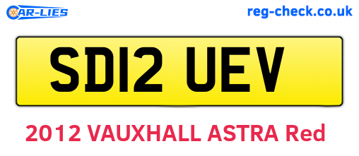 SD12UEV are the vehicle registration plates.