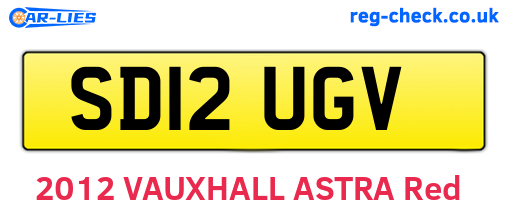 SD12UGV are the vehicle registration plates.