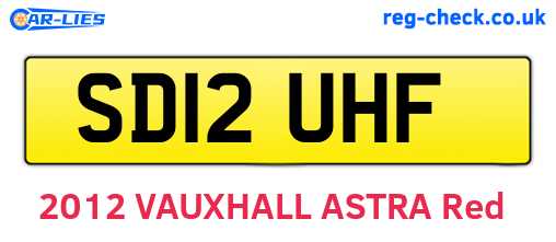 SD12UHF are the vehicle registration plates.