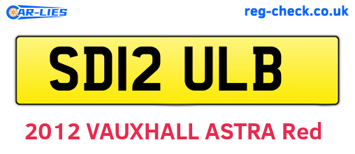 SD12ULB are the vehicle registration plates.