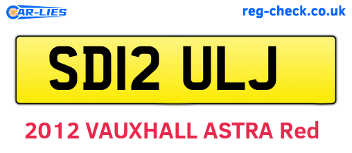 SD12ULJ are the vehicle registration plates.