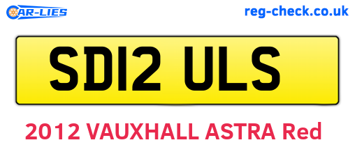 SD12ULS are the vehicle registration plates.