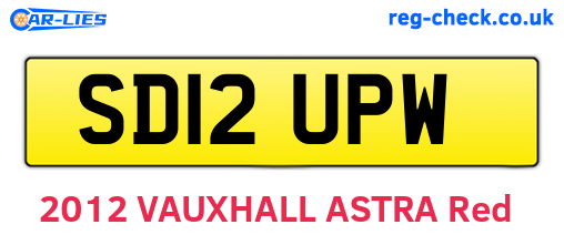 SD12UPW are the vehicle registration plates.