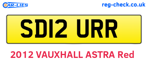 SD12URR are the vehicle registration plates.