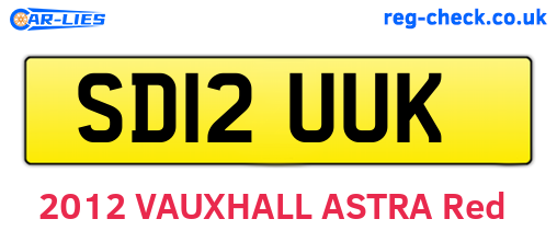 SD12UUK are the vehicle registration plates.