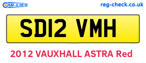 SD12VMH are the vehicle registration plates.
