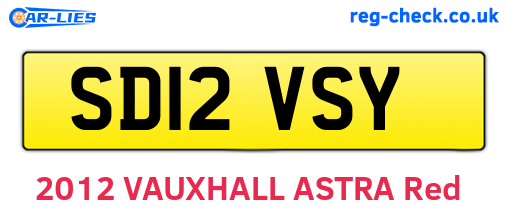 SD12VSY are the vehicle registration plates.