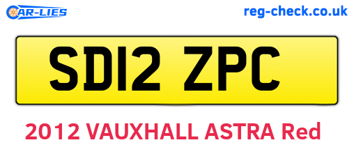 SD12ZPC are the vehicle registration plates.