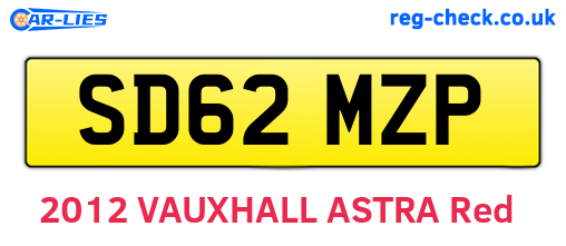 SD62MZP are the vehicle registration plates.