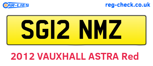 SG12NMZ are the vehicle registration plates.