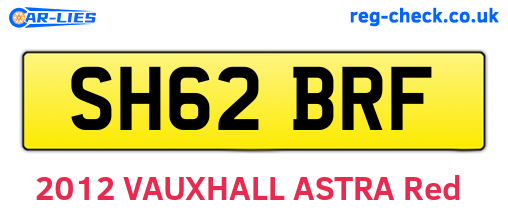 SH62BRF are the vehicle registration plates.