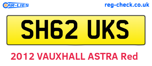 SH62UKS are the vehicle registration plates.