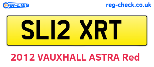 SL12XRT are the vehicle registration plates.