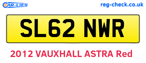 SL62NWR are the vehicle registration plates.