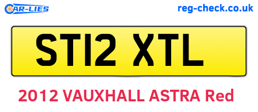 ST12XTL are the vehicle registration plates.