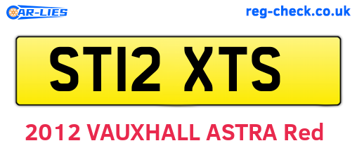 ST12XTS are the vehicle registration plates.