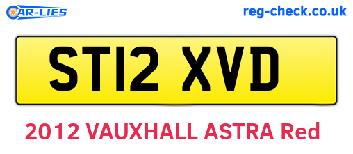 ST12XVD are the vehicle registration plates.