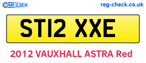 ST12XXE are the vehicle registration plates.
