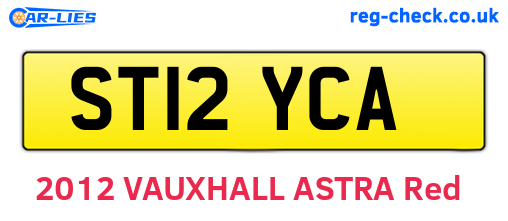 ST12YCA are the vehicle registration plates.