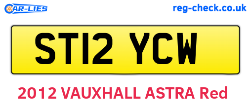 ST12YCW are the vehicle registration plates.