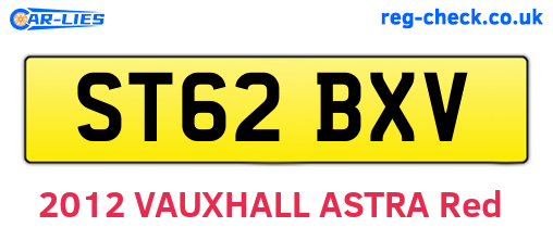 ST62BXV are the vehicle registration plates.