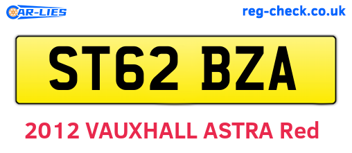 ST62BZA are the vehicle registration plates.