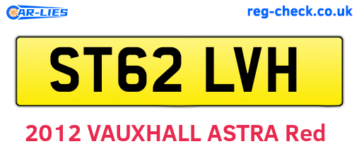 ST62LVH are the vehicle registration plates.