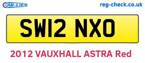 SW12NXO are the vehicle registration plates.