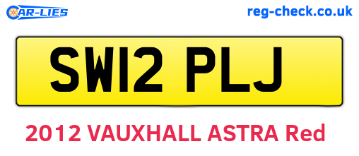 SW12PLJ are the vehicle registration plates.