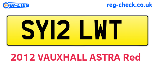 SY12LWT are the vehicle registration plates.