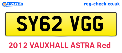 SY62VGG are the vehicle registration plates.