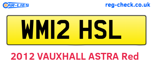 WM12HSL are the vehicle registration plates.