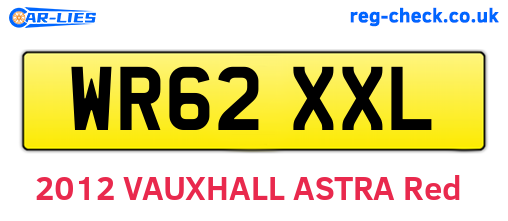 WR62XXL are the vehicle registration plates.