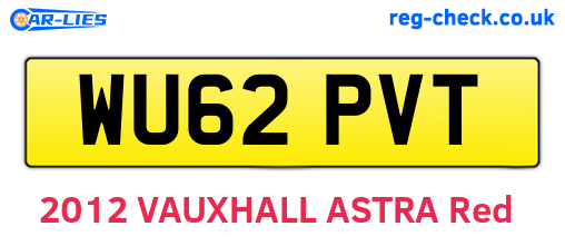 WU62PVT are the vehicle registration plates.