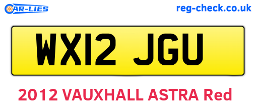 WX12JGU are the vehicle registration plates.