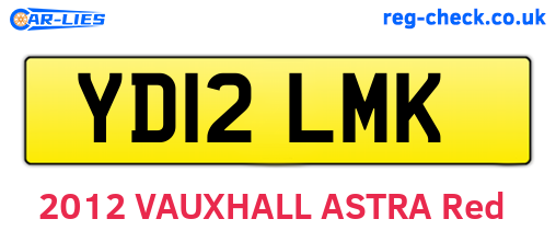 YD12LMK are the vehicle registration plates.