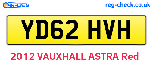 YD62HVH are the vehicle registration plates.