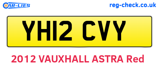 YH12CVY are the vehicle registration plates.
