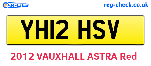 YH12HSV are the vehicle registration plates.
