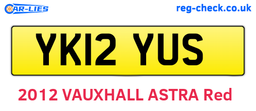 YK12YUS are the vehicle registration plates.