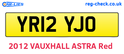 YR12YJO are the vehicle registration plates.