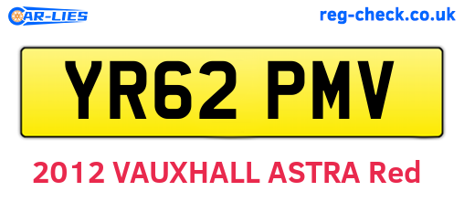 YR62PMV are the vehicle registration plates.