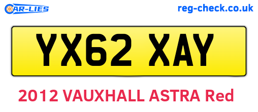 YX62XAY are the vehicle registration plates.