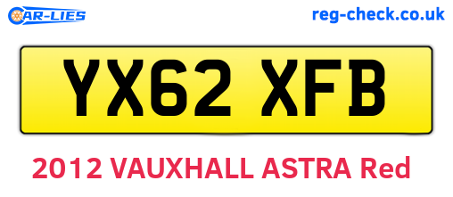 YX62XFB are the vehicle registration plates.