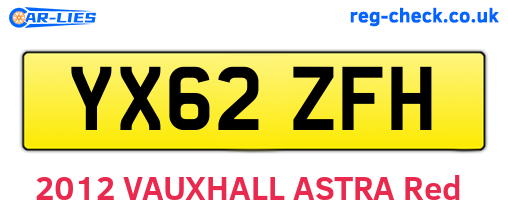YX62ZFH are the vehicle registration plates.