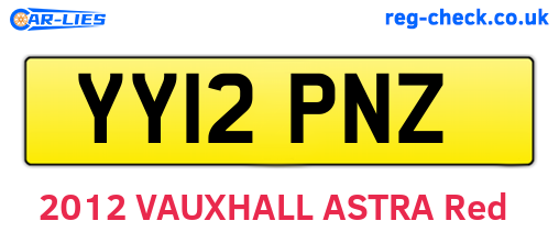 YY12PNZ are the vehicle registration plates.