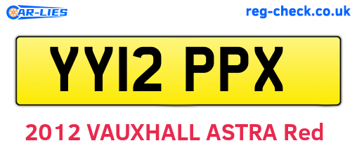 YY12PPX are the vehicle registration plates.